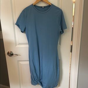 Blue Women's T-Shirt Dress